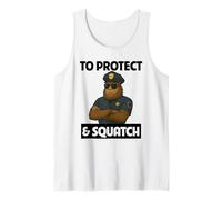 To Protect and Squatch Proud Police Officer Bigfoot Lover Tank Top