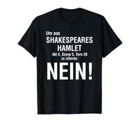 to Quote from Shakespeare's Hamlet No Value Graphic T-Shirt, Men, Black, M