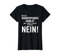to Quote from Shakespeare's Hamlet No Value Graphic T-Shirt, Women, Black, S
