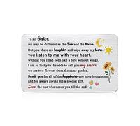 To Sister Wallet Insert Card Graduation Birthday Gifts Personalised Encourage Big Middle Little Sis Love Come-of-age Present Pocket Card Go to University Appreciate Keepsake Christmas Sunflower gift