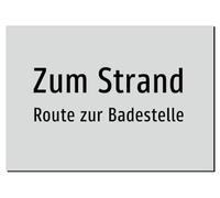 To the beach - Route to the bathing site - sticker A2: 594 x 420 mm - without graphics, only text