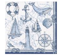 to the Lighthouse Caspari Paper Table Napkins 33 cm Square 3 ply Lunch Napkins