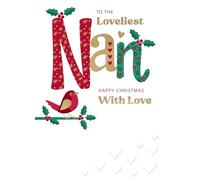 to The Loveliest Nan Festive Joy Red Robin Christmas Greeting Card XFCS004