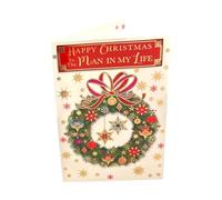 To The Man In My Life Baubles Decorative Wreath Design Christmas Card