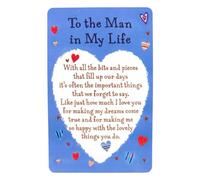 To The Man in My Life | Mini Keepsake Verse Card | Cracker Filler Little Gift