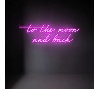 to the Moon and Back Neon Sign Bedroom Custom Led Sign Room Wall Art