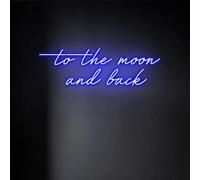 to the Moon and Back Neon Sign Bedroom Custom Led Sign Room Wall Art