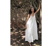 To The Moon Maxi Dress at Free People in Optic White Combo, Size: Large - female