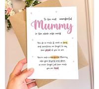 To the most wonderful Mummy A5 Greeting Card with envelope Mothers Day Card from Children to Mummy Birthday Card