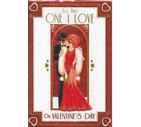to The ONE I Love Valentines Day Card***Art Deco Style***9 X 6 INCHES***1ST Class Post***AC4**