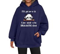 to the person behind me hoodie Oversized Hoodies for With Pockets Casual Drawstring Long Sleeve Pullover Tops Plus Size Hooded Sweatshirts Panda oversized sweatshirt yours clothing plus size