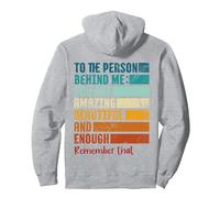 To The Person Behind Me Pullover Hoodie, Adult Unisex, Heather Grey, Small