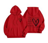 To The Person Behind The Pattern Border Children's Everything Autumn and Winter Leisure Loose Sweatshirt Kids Girls 10 to12 (Red, 11-12 Years)