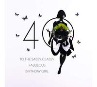 to The Sassy Classy Fabulous Birthday Girl - Quality Handmade 40th Birthday Card / FOF16