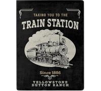 To the train station.Yellowstone Dutton Ranch Decor Man Cave Tin Signs 12x8