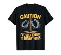 to Throw Things Horseshoes Throwing Horse Horseshoe Pitcher T-Shirt
