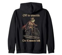 To Unsettle The Common Folk Frog King Funny Zip Hoodie