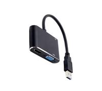 to USB Adapter, External Display Link Cable, Plug and Play Installation, Crisp Visual Output Support, Black Converter, Great for PC Extension, Workstation Use, Screen Mirroring