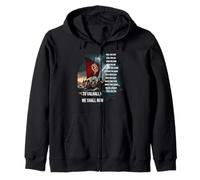 To Valhalla We Shall Row Viking Warrior Odin Norse Zip Hoodie