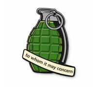 To Whom It May Concern Grenade Metal Phone Sticker With Sticky Backing