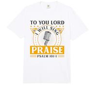 to You Lord I Will Sing Praise, Christian Worship Singer Comfort Colors Adult Heavyweight T-Shirt