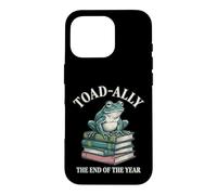Toad-ally The End Of The Year Funny Frog Teacher Book Case for iPhone 16 Pro