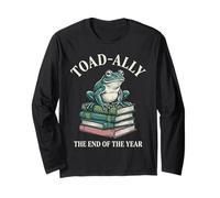 Toad-Ally The End of The Year Funny Frog Teacher Book Long Sleeve T-Shirt