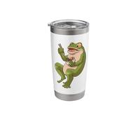Toad Frog Eating Ramen Soup Design for a Frog Hunter Stainless Steel Insulated Tumbler