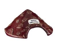 Toad House 8x4in Leaf Pattern Frog House Resin Protective Amphibian Shelter with Welcome Sign Cute Toad for Outside Garden, Zoo, Aquarium, Brown