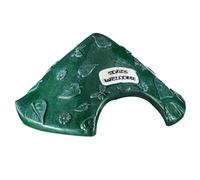 Toad House 8x4in Leaf Pattern Frog House Resin Protective Amphibian Shelter with Welcome Sign Cute Toad for Outside Garden, Zoo, Aquarium, Green