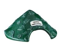 Toad House 8x4in Leaf Pattern Frog House Resin Protective Toad Habitat with Welcome Sign Cute Toad House for Outside Garden, Zoo, Aquarium, Green Toad House