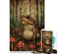 Toad in The Mushrooms Hard Jigsaw Puzzle for Adults 1000 Pieces Recall Upgrade Gentle Relax Clear Cut Unique Gift 50x75cm