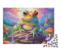 Toad Jigsaw Puzzles Puzzle for Adults Kids. 1000 Pieces Cartoon Frog Impossible Challenge Toy Home Decoration for Gifts 1000pcs (75x50cm)