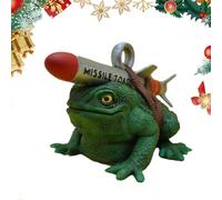 Toad Missile Tabletop Ornament Green Funny Missiles Toad Holiday Ornament Christmas Tree Pendant Missiles Toads Holiday Missile Frog Decor For Family, Coworker, Friends