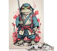 Toad Samurai Jigsaw Puzzles Puzzles for Adults Kids. 1000 Piece Impossible Challenge Toy Educational Game Home Decoration for Adults& Kids Age 14 Years Up 1000pcs (75x50cm)