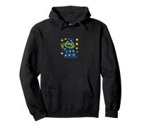 Toad Sorcerer Casting Spell | Funny Frog with Starry Wizard Pullover Hoodie