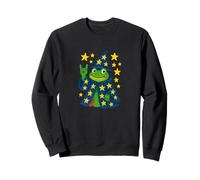 Toad Sorcerer Casting Spell | Funny Frog with Starry Wizard Sweatshirt