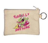 Toadally Awesome Toad Totally Awesome Scooter Key Chain Coin Purse Beige