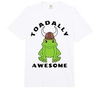 Toadally Awesome Viking Frog - Funny Toad Frog Pun Comfort Colors Adult Heavyweight T-Shirt