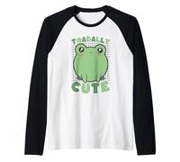Toadally Cute Frog Pun Funny Raglan Baseball Tee