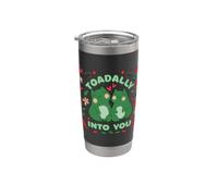 Toadally Into You Frogs Pun Totally into You Cottage core Stainless Steel Insulated Tumbler