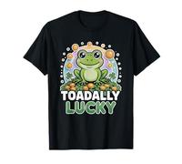 Toadally Lucky Frog St Patricks Day Shamrock Rainbow Tee T-Shirt