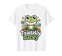 Toadally Lucky Frog St Patricks Day Shamrock Rainbow Tee T-Shirt