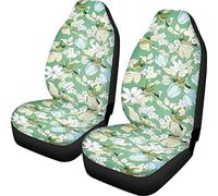 TOADDMOS Auto Front Seat Cover, Floral with Hummingbird Print Universal Car Seat Cover Protector, Fit Most Vehicle Decorative Seat Accesories, Green