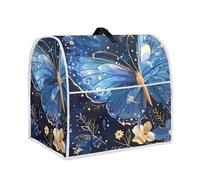 TOADDMOS Blue Butterfly Print Kitchen Stand Mixer Cover with Pocket for Stand Mixer Food Mixer Cover Blender Protector Toaster Cover Case