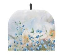 TOADDMOS Blue Floral Marble Teapot Cozy Warm Home Kitchen Decorative Kettle Dust Cover for Breakfast Pot Tea Pot Cosies