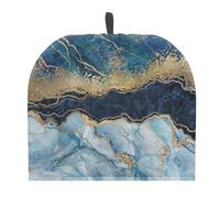 TOADDMOS Blue Marble Print Tea Pot Cozy Insulated Teapot Cosy, Teapot Warmer Home Kitchen Decorative Kettle Dust Cover