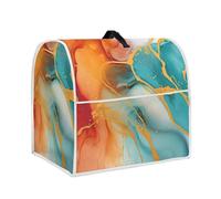 TOADDMOS Blue Orange Marble Print Stand Mixer Cover,Dust Cover for Kitchen Mixers Compatible with 4.5-5 Quarts