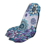 TOADDMOS Boho Florals Car Towel Cushion Cover Waterproof Sweat Towels Bucket Seat Covers Non Slip Backing Sweatproof Cushion Protector Suitable for Most Cars SUV and Sedan