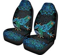 TOADDMOS Boho Mandala Car Seat Covers for Front Seats Bohemian Tree Frog Decorative Car Seat Covers Front Set Driver Seat Cover for SUV,Vans,Sedans,Trucks